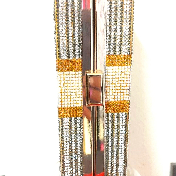 Bling Rhinestone Money Clutch/Purse (w/ Detachable Chain Strap) - Picture 4 of 14